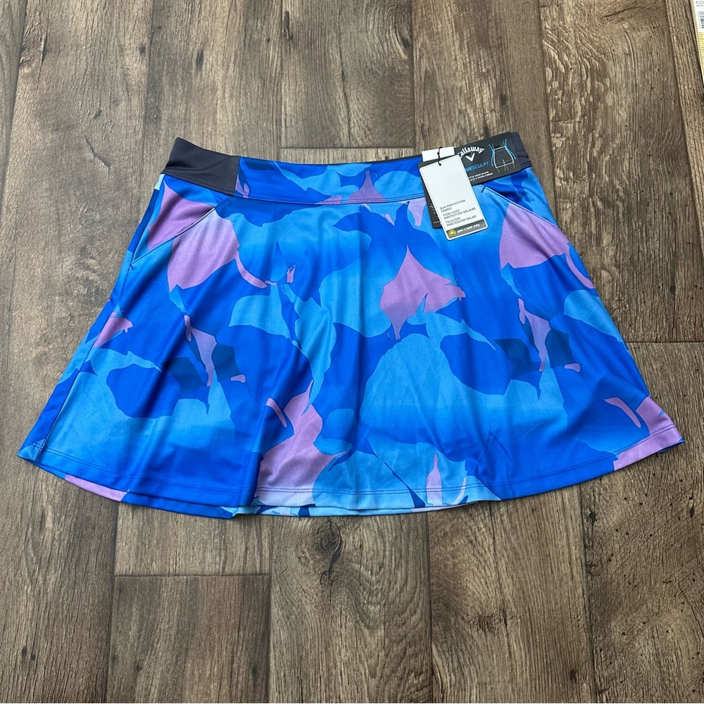 Callaway Opti-DRI Golf Tennis Skort Skirt Shorts Women’s Sz Large Blue